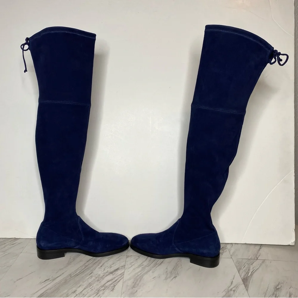 Stuart Weitzman Blue Suede Over The Knee Boot 7B